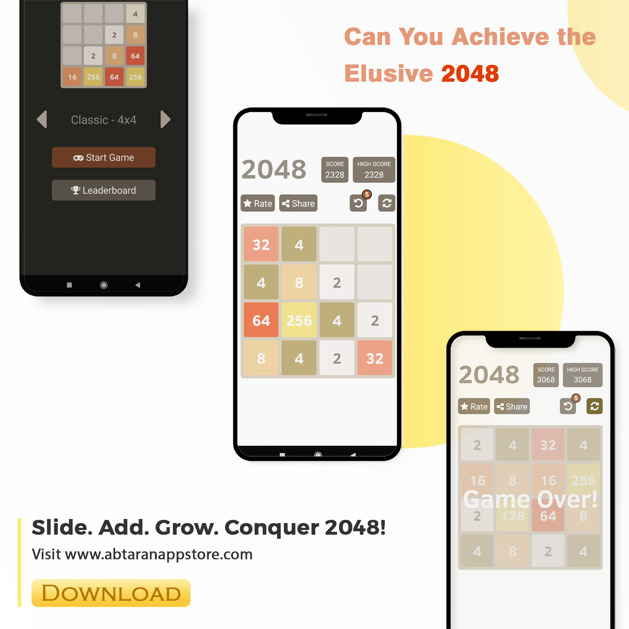 2048 Game Promo Poster